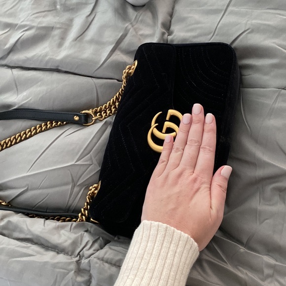 Black Velour Gucci Marmont - Picture 7 of 7